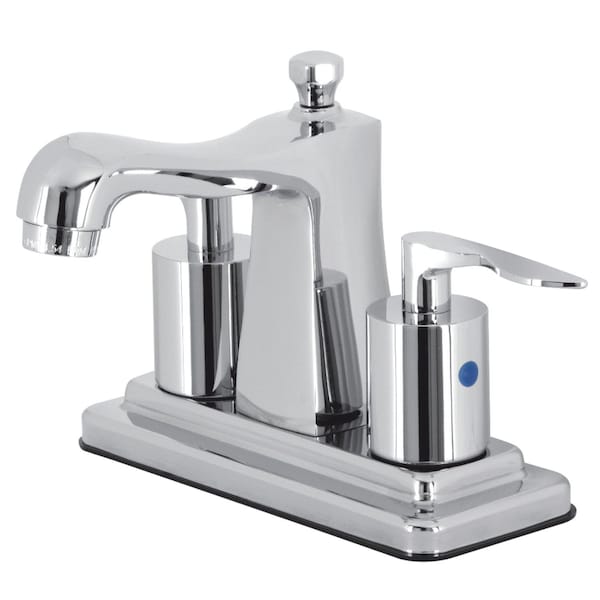 Kingston Brass FB4641SVL 4-Inch Centerset Bathroom Faucet with Retail Pop-Up, Polished Chrome FB4641SVL - main